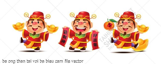ba ong than tai voi ba bieu cam file vector
